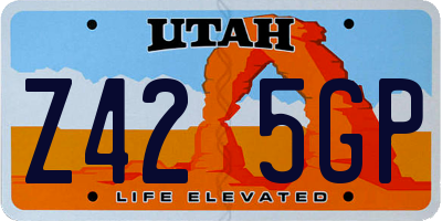 UT license plate Z425GP