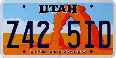 UT license plate Z425ID