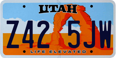 UT license plate Z425JW