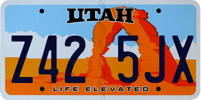 UT license plate Z425JX