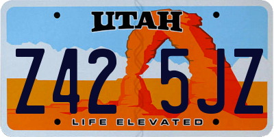 UT license plate Z425JZ