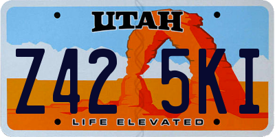 UT license plate Z425KI