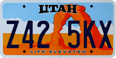UT license plate Z425KX