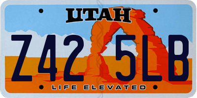 UT license plate Z425LB