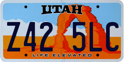 UT license plate Z425LC