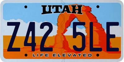 UT license plate Z425LE