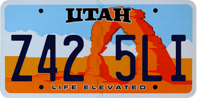 UT license plate Z425LI