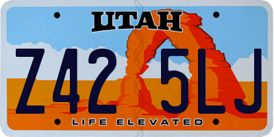 UT license plate Z425LJ