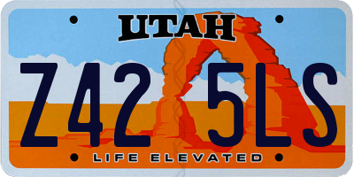 UT license plate Z425LS