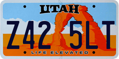 UT license plate Z425LT