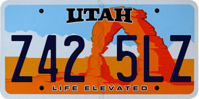 UT license plate Z425LZ