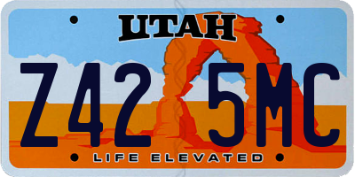 UT license plate Z425MC