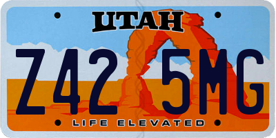 UT license plate Z425MG