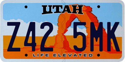 UT license plate Z425MK