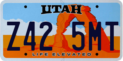 UT license plate Z425MT
