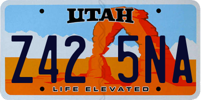 UT license plate Z425NA