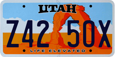 UT license plate Z425OX