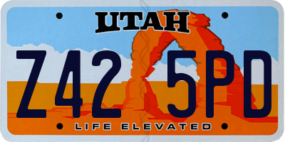 UT license plate Z425PD
