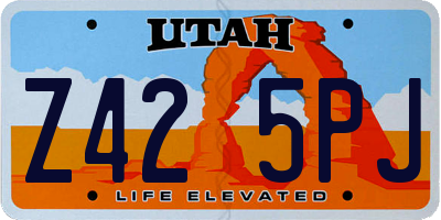 UT license plate Z425PJ