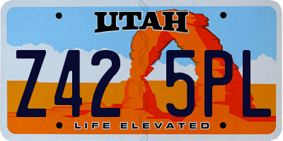 UT license plate Z425PL
