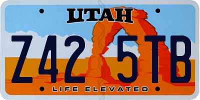 UT license plate Z425TB