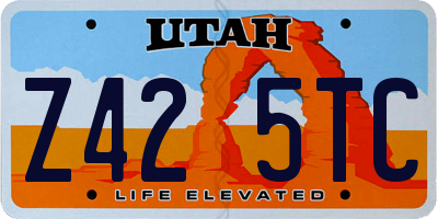 UT license plate Z425TC
