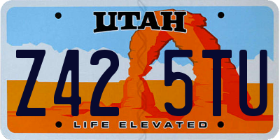 UT license plate Z425TU