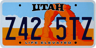 UT license plate Z425TZ