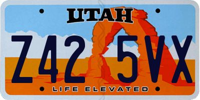 UT license plate Z425VX