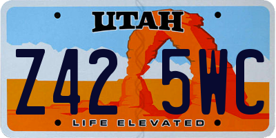 UT license plate Z425WC