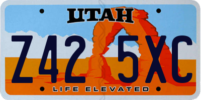UT license plate Z425XC