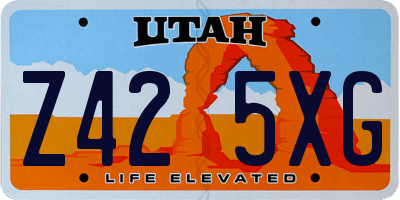 UT license plate Z425XG