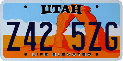 UT license plate Z425ZG