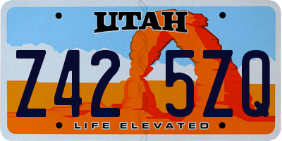 UT license plate Z425ZQ