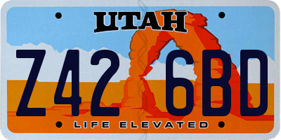 UT license plate Z426BD
