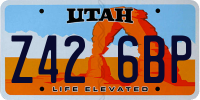 UT license plate Z426BP