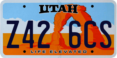 UT license plate Z426CS