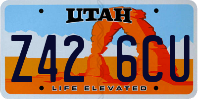 UT license plate Z426CU