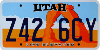 UT license plate Z426CY