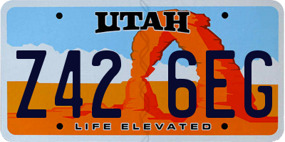 UT license plate Z426EG