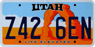 UT license plate Z426EN