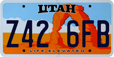 UT license plate Z426FB