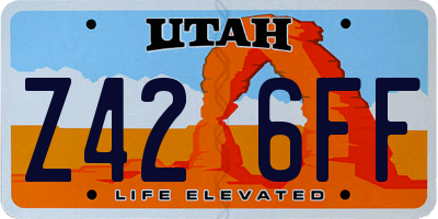 UT license plate Z426FF