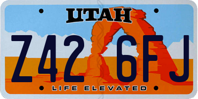 UT license plate Z426FJ