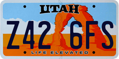 UT license plate Z426FS