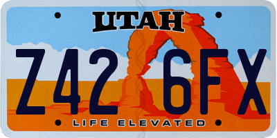 UT license plate Z426FX