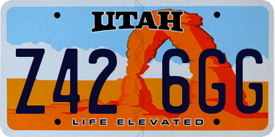 UT license plate Z426GG