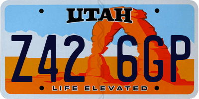 UT license plate Z426GP