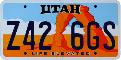 UT license plate Z426GS