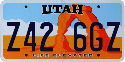 UT license plate Z426GZ